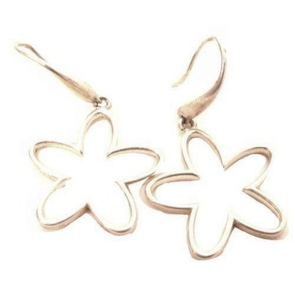 Designer Signed MA 925 Sterling Silverโ Large Flower Dangle Earrings*925